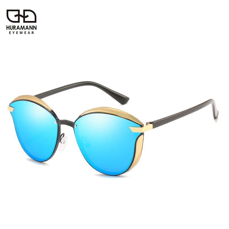 HURAMANN Luxury Sunglasses Women 2020 Polarized Round Aolly Frame UV400 Colorful Lenses Eyewear Accessories gafas de sol mujer | Аксессуары