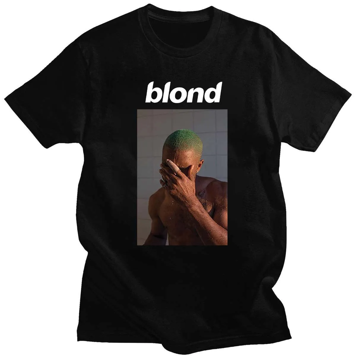

Fashion Rapper Frank Blond Print T Shirt Funny Harajuku T Shirts Casual Cotton Short Sleeve Short New Summer Hip Hop T Shirt Men