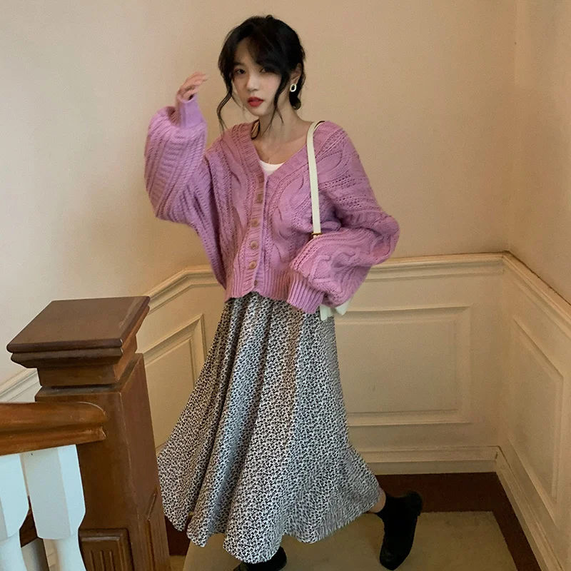 

Real Shot Loose Hemp Pattern Cardigan Sweater