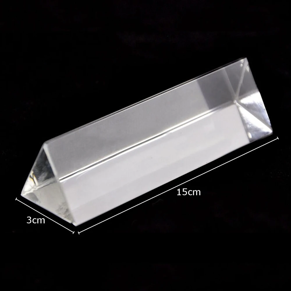 6'' Optical Glass Triple Triangular Prism In Box Physics Teaching Light Spectrum Drop Ship Support Home Decor | Дом и сад
