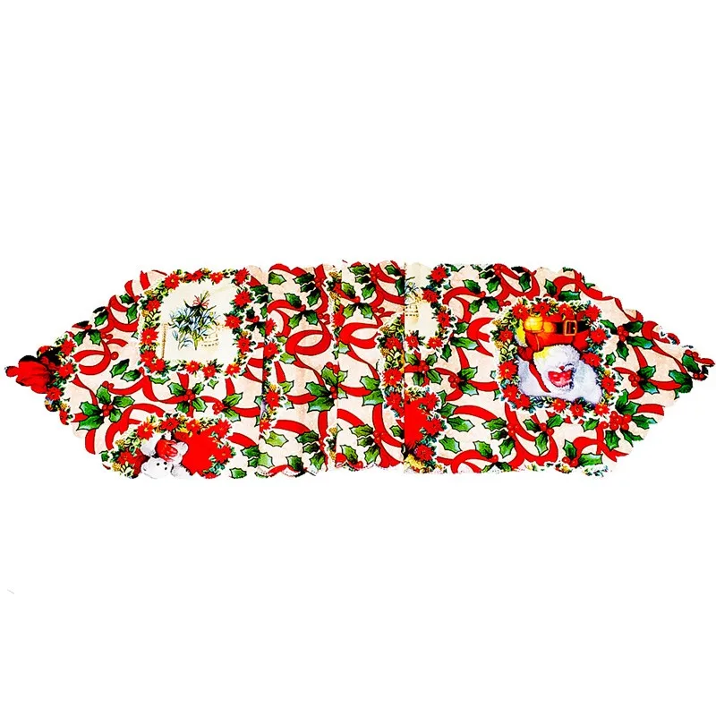 

Christmas Gift Linen Elk Snowman Table Runner Merry Christmas Decor for Home 2022 Xmas Ornaments New Year's Decor 2021 Navidad