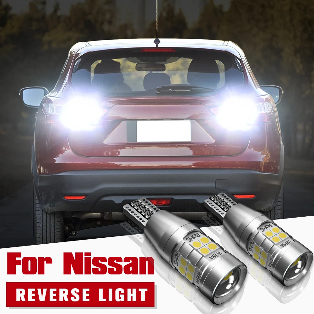 2x светодиодный фсветильник заднего хода W16W T15 Canbus для Nissan 370Z Qashqai J11 GTR Juke Leaf Tiida X-Trail