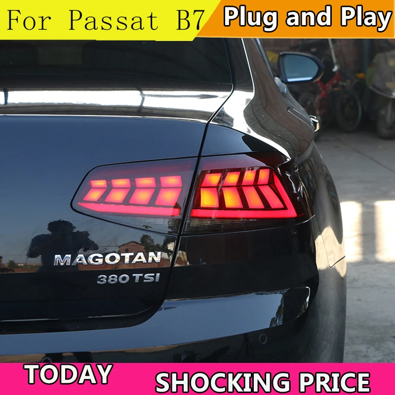 Стайлинг автомобиля для нового заднего фонаря VW EUR Passat B7 2017 2018 2019 задний фонарь DRL +