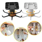 Кухонные крючки, поворот на 360 градусов, самоклеящиеся, 6 крючков, домашний настенный крючок для двери, для сумок, одежды, галстуков, вешалка для сумок, подвесная стойка