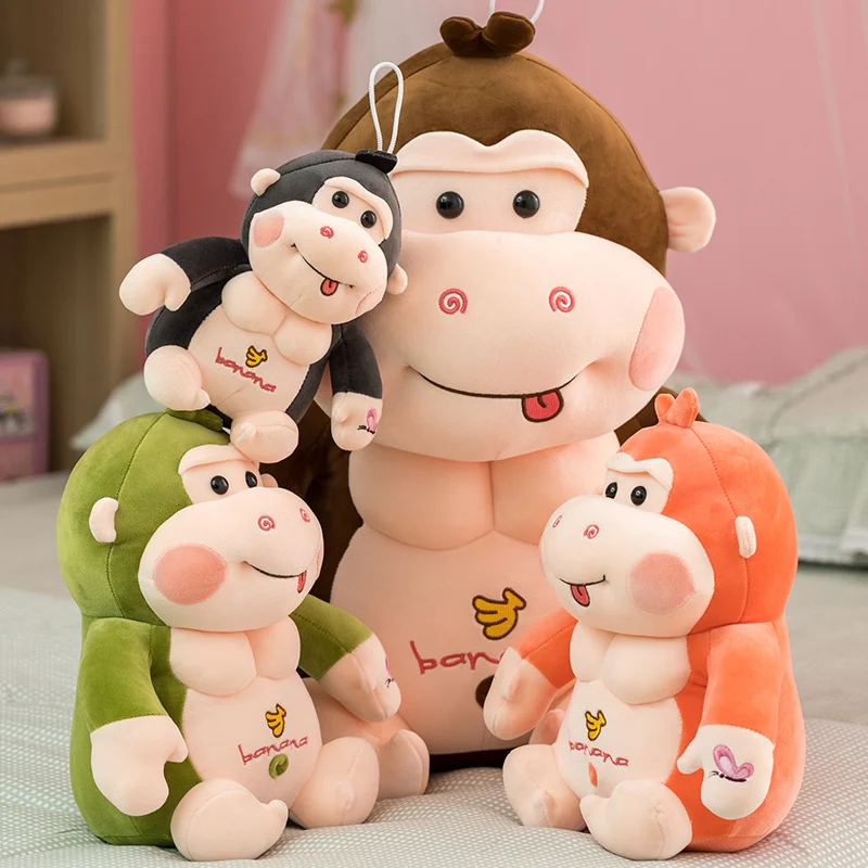

Cute Best-selling Happy Orangutan Doll Animal Plush Toy To Accompany Sleeping Pillow Birthday Gift For Friend Bedroom Decoration