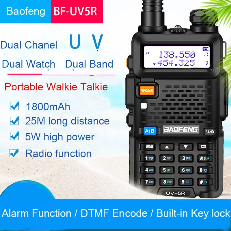 

Baofeng UV-5R 5watts FM Hot Selling Ham Radio Transceiver Handheld Walkie Talkie