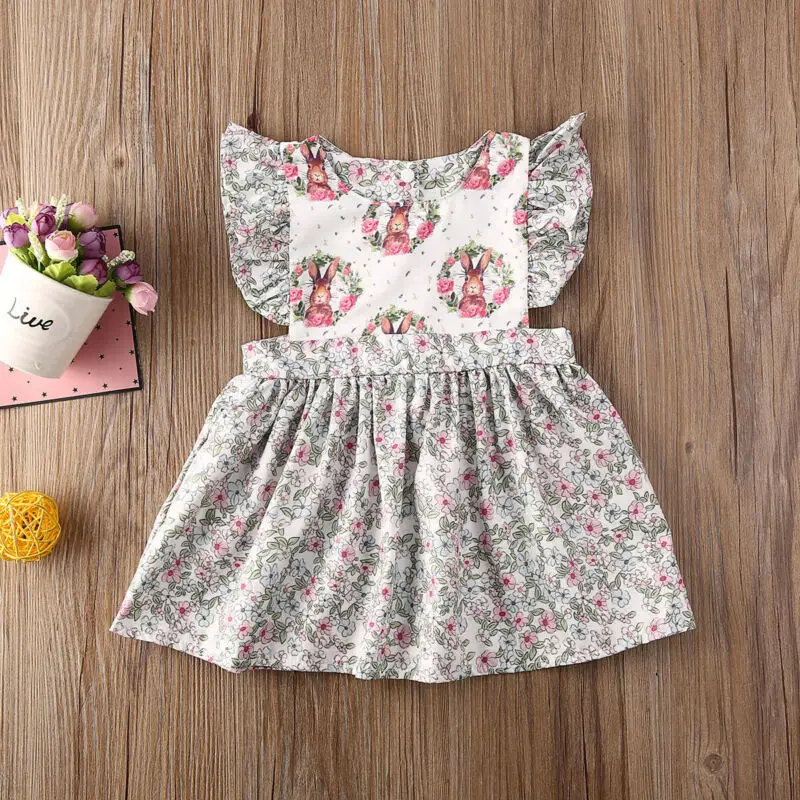 Easter Sunday 2020 Toddelr Baby Girl Sister Matching Floral Rabbit Jumpsuit Bodysuit Or Dress Outfit | Мать и ребенок