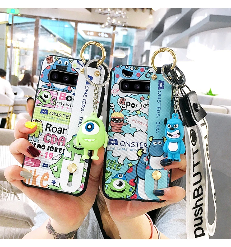 SAM S10 Единорог ремешок мягкий ТПУ чехол для телефона для samsung S10 plus/S10lite S9 S9P S8 S8p Note 8/9 держатель Чехол+ игрушка+ ремни