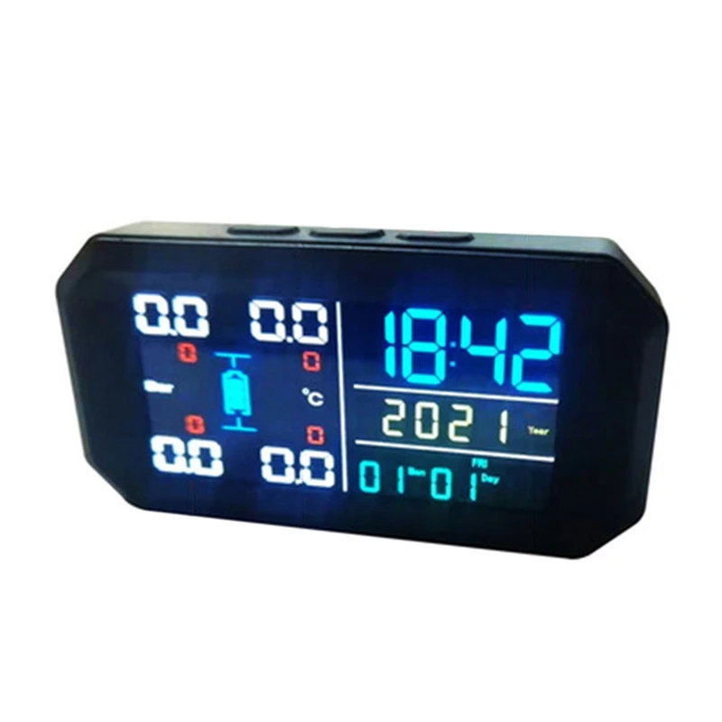 

Wireless Car Tire Pressure Monitoring Solar Power LED Display External Automobile Tire Detection Monitor