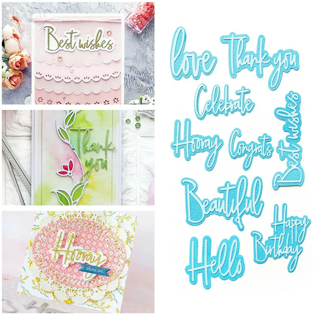 

DIY Letters Set Metal Cutting Dies Stencils for Scrapbooking Paper Card Craft