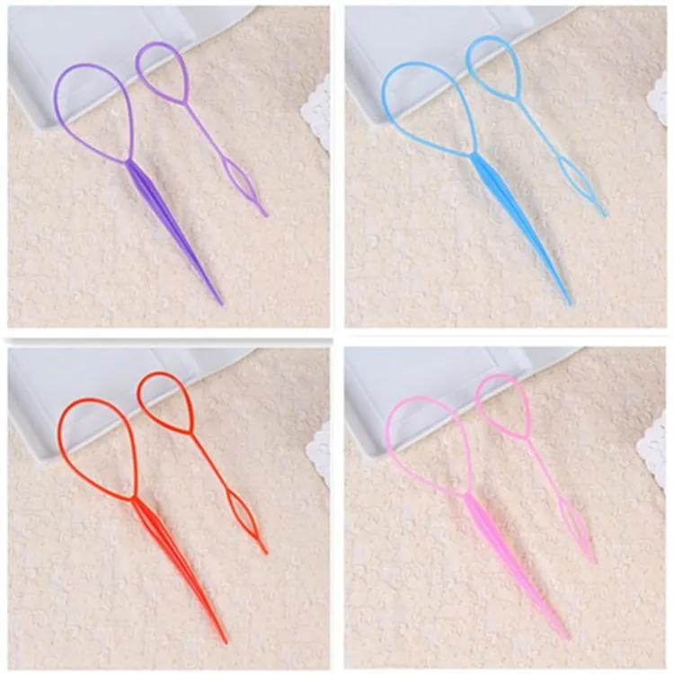 Пластиковая петля для волос инструмент укладки волшебный Топ хвост оплетка