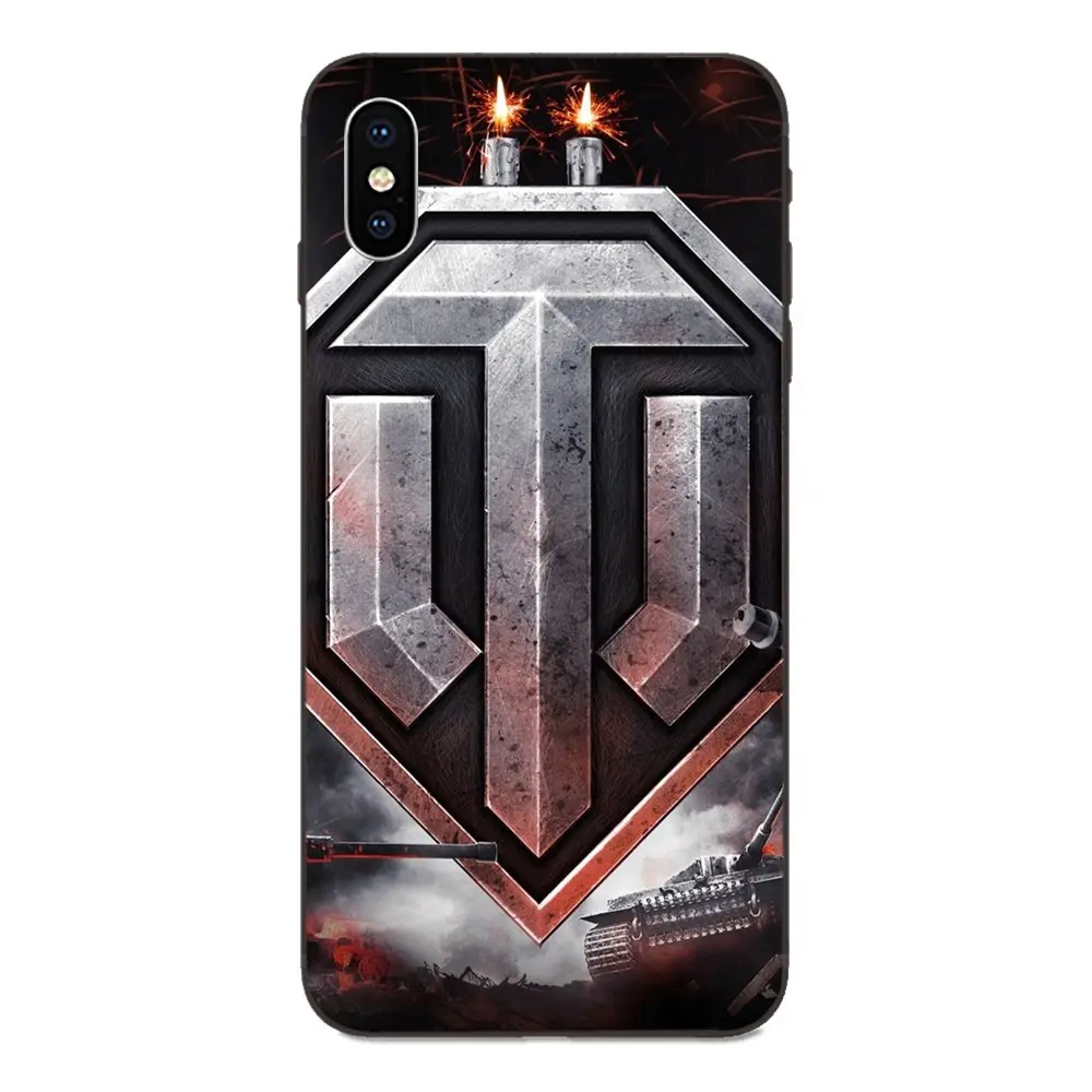 Мягкие сумки из ТПУ чехлы для Apple iPhone 4 4S 5 5S SE 6 6S 7 8 Plus X XS Max XR World Of Tanks Black | Мобильные