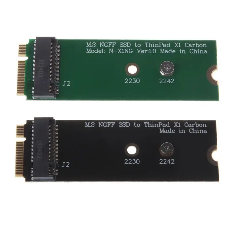 

M.2 NGFF SSD to for Lenovo ThinkPad X1 Carbon 20+6pin 26Pin SSD Adapter Board Card Green/Black for PC Accessories C26