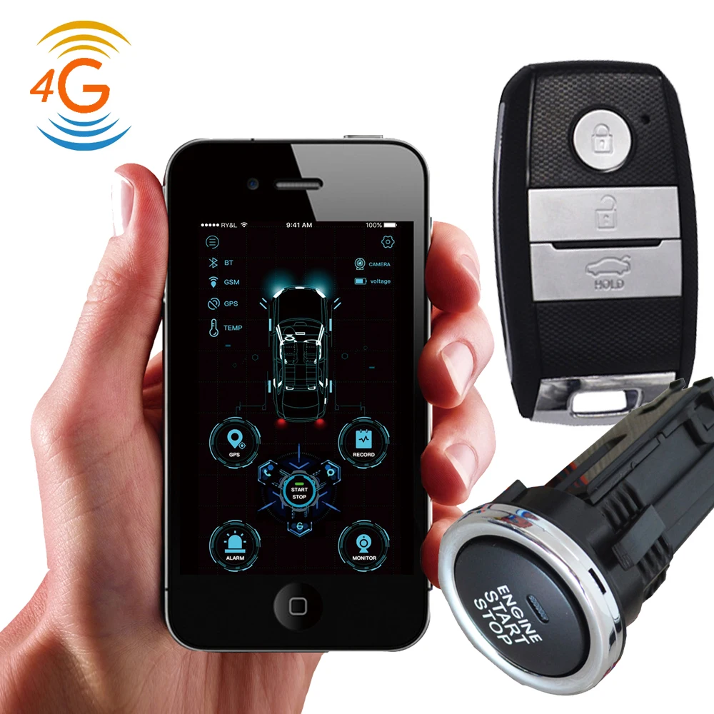 Cardot 4g gps gsm Pke БЕСКЛЮЧЕВОЙ вход умный дистанционный стартер запуск двигателя остановка один способ Авто сигнализация