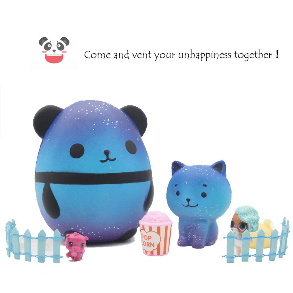 

Squishy Galaxy Toys Cute Panda Slow Rising Jumbo Cream Scented Blue Panda Animal Kawaii Squishies Stress Reliever Squeeze Toys