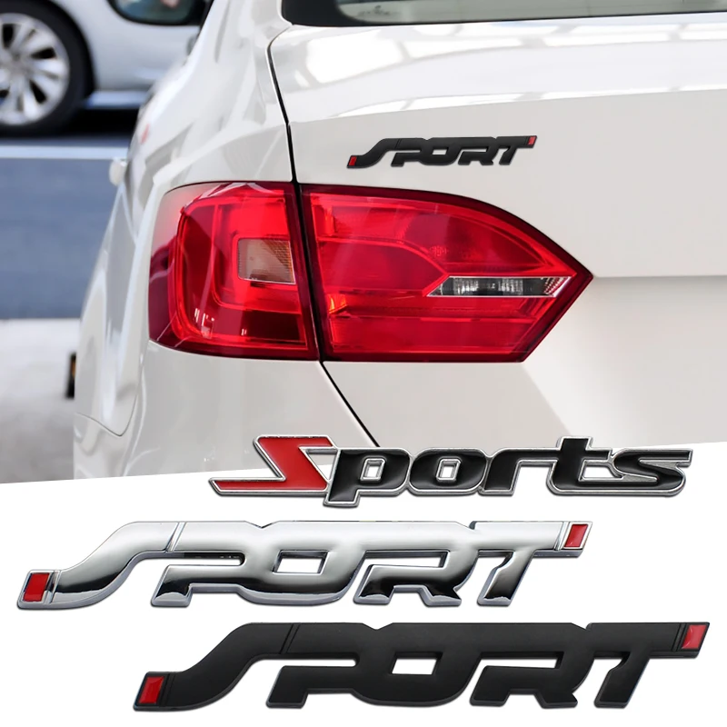 

Creative Chrome Car Stickers Auto Trunk Racing Sport Word Letter Logo Emblem Decals For KIA K2 Benz C G bwm e46 e90 Accessories