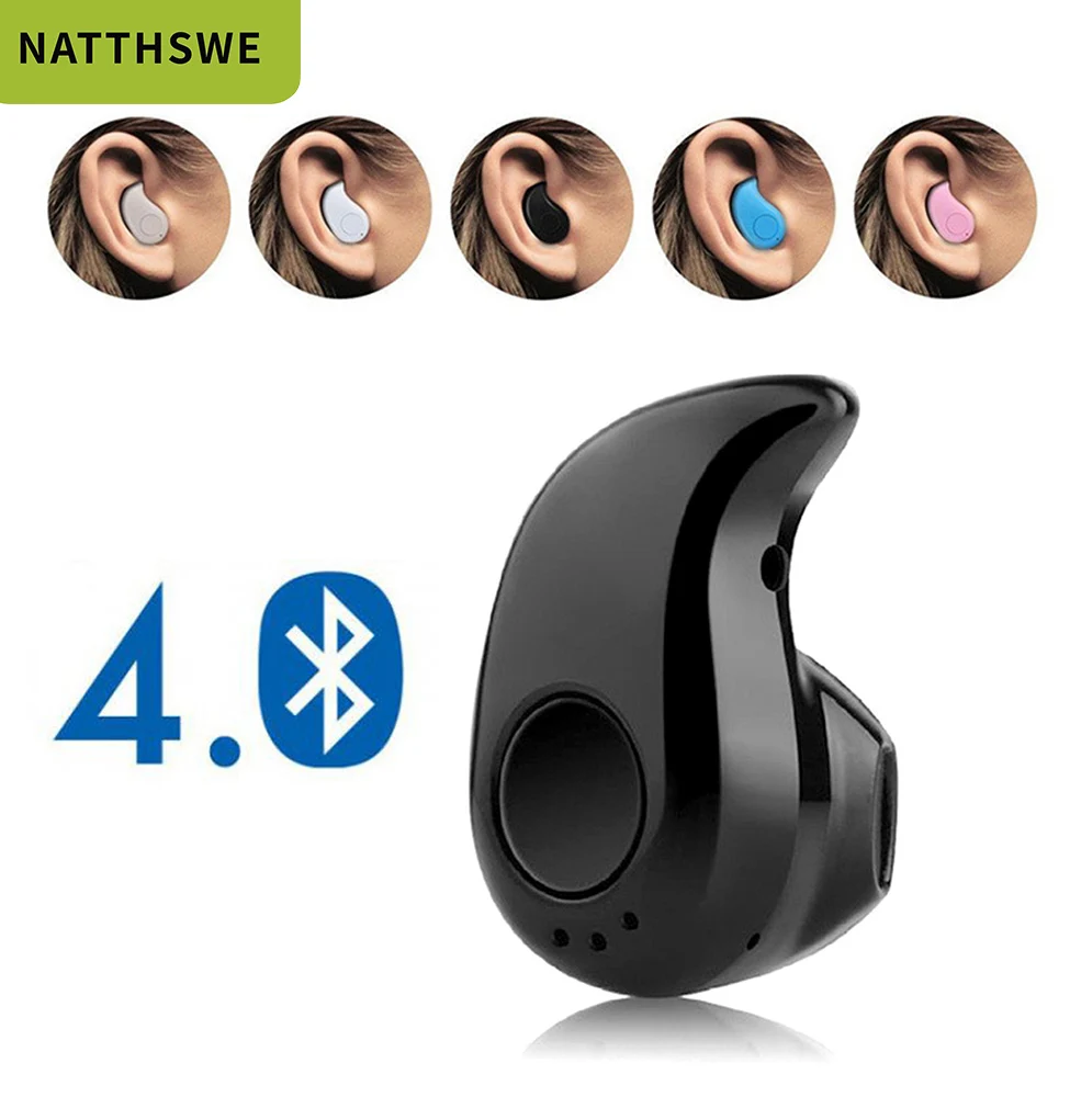 NATTHSWE мини беспроводные Bluetooth наушники вкладыши Спорт с микрофоном гарнитура для