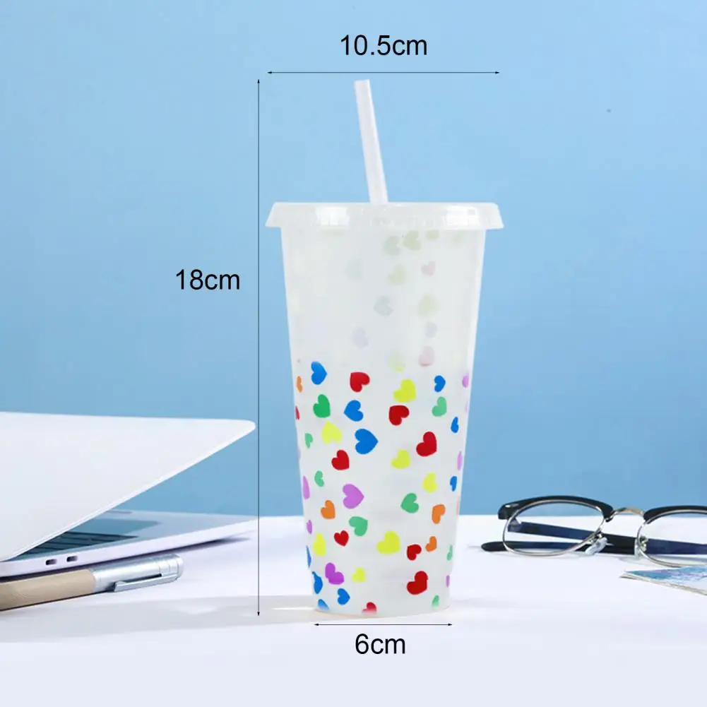

5Pcs Single-Layer Color-Changing Cup Water Cup Random Color Eco-friendly Plastic Camping Sports Straw Bottle Coffee Tea Cup