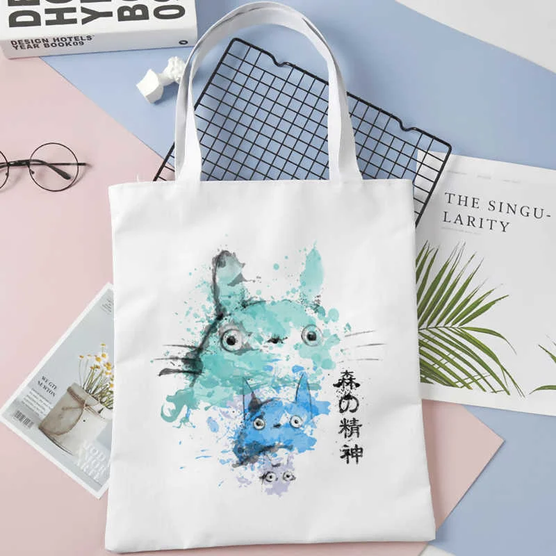 

Totoro shopping bag handbag shopper grocery tote bag foldable bolsa compra sacola boodschappentas sacolas