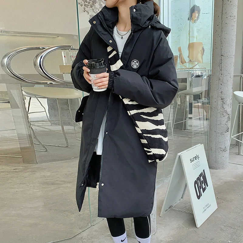 Женская одежда больших размеров пальто средней длины на хлопковом наполнителе