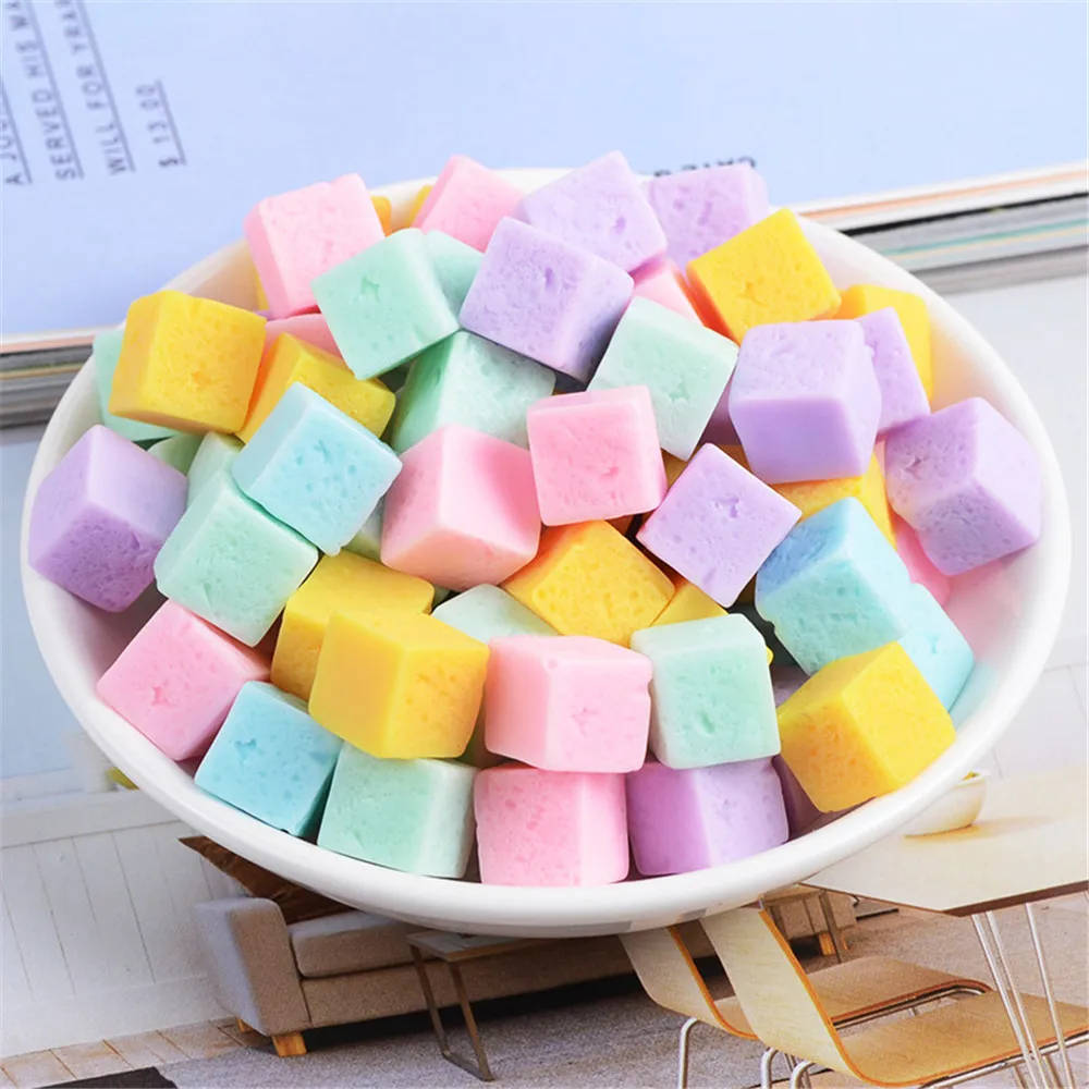 

20pcs Filler Slime Beads Crafts Color candy resin flatback Imitation Candy Charms Flatback DIY Scrapbooking Cute Ornament