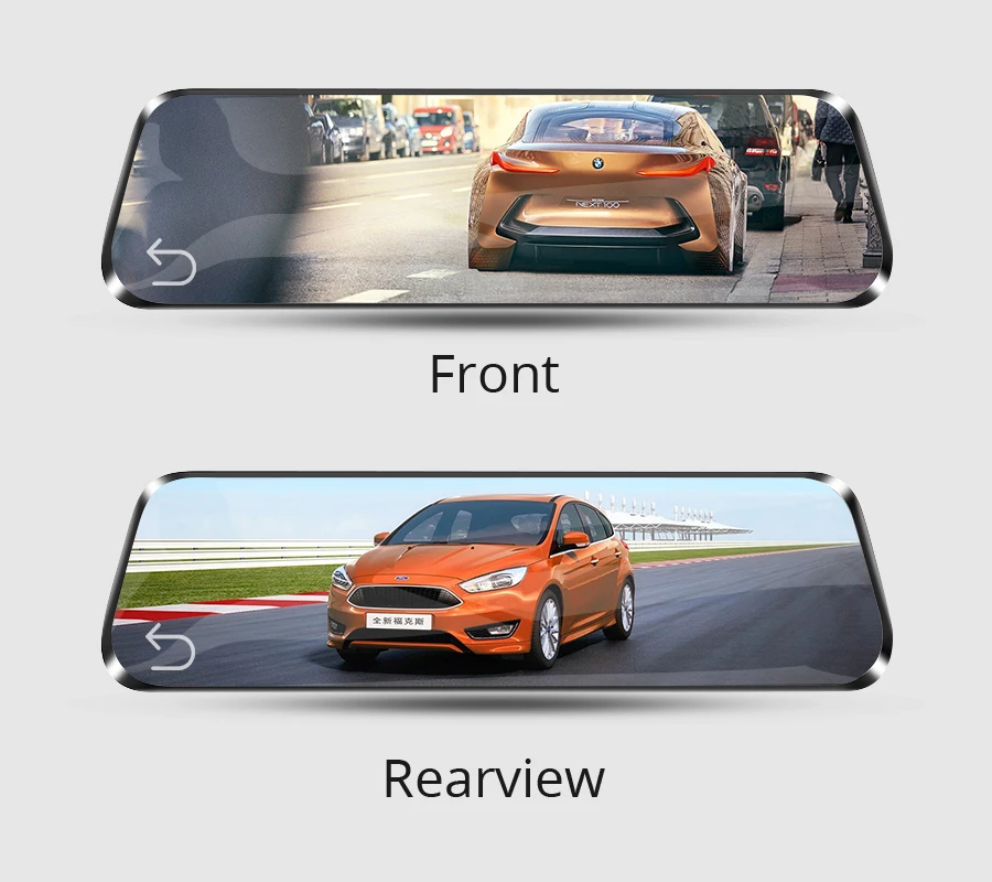 E-ACE Car Dvr ADAS 4G 10" IPS mirror Dash cam Video Recorder Full HD 1920x1080 Dual Lens Rear View Mirror Android GPS Car Camera