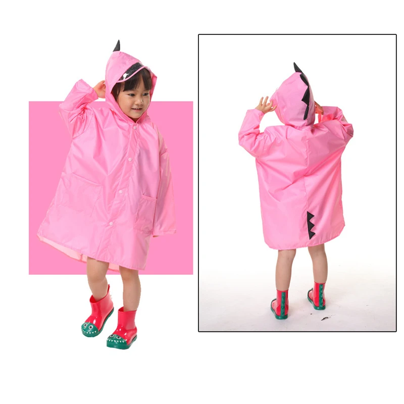 

Cute Dinosaur Polyester Baby Raincoat Waterproof Rainwear Children Impermeable Poncho Boys Girls Rain Jackets Outdoor Tools