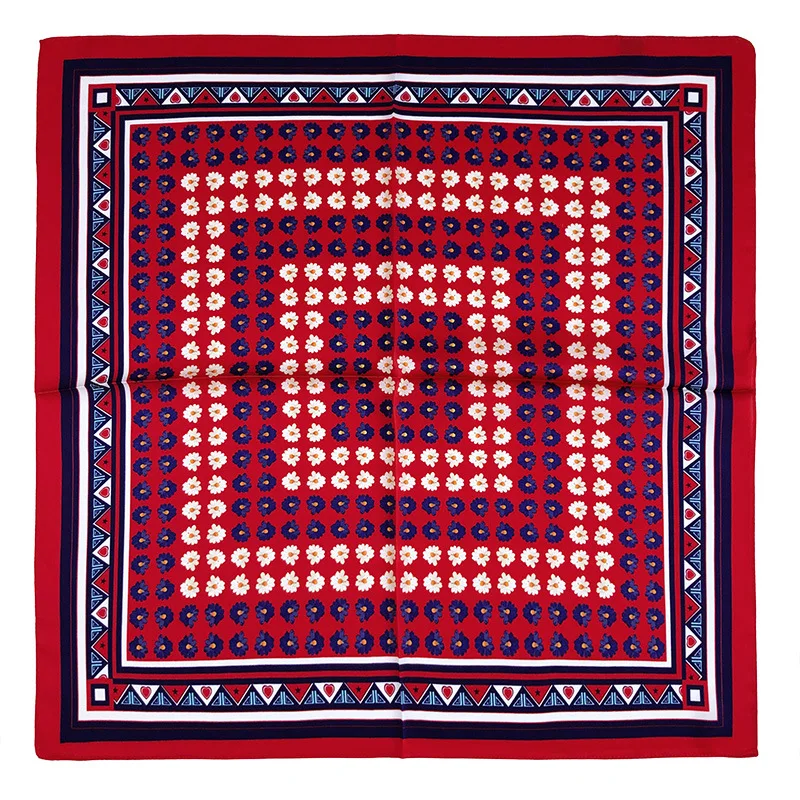 

2021 модный 100% шелковый шарф женский носовой платок с принтом женская квадратная головная Бандана Хиджаб фуляр офисный шейный платок шарфы