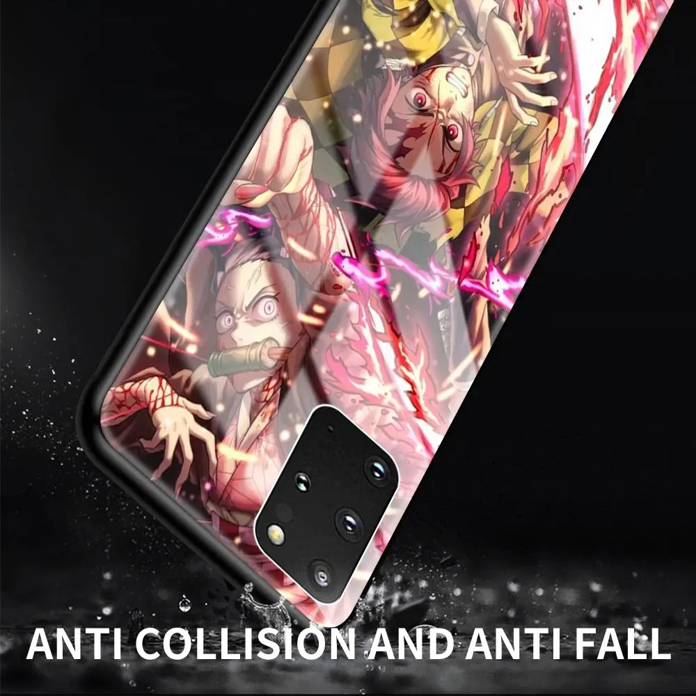 glass case for xiaomi redmi note 9 8 8t 7 pro 9s k20 k30 mi poco x3 nfc 9t 10 lite 10t back phone cover shell anime demon slayer free global shipping