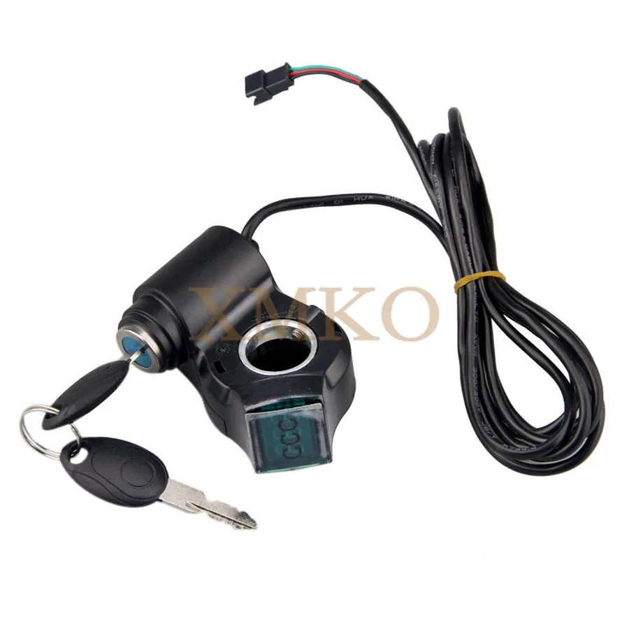 LCD Display Panel Voltage Waterproof Wire With Power Switch Key For Electric Scooter Bike E-Bike Tricycle Vehicle Universal Part | Спорт и