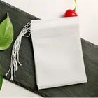 Пустые чайные пакетики 5 х7 см, плотно закрывающиеся фильтровальные пакетики с завязками для пищевых продуктов, травяной листовой чайкофе, 50 шт.
