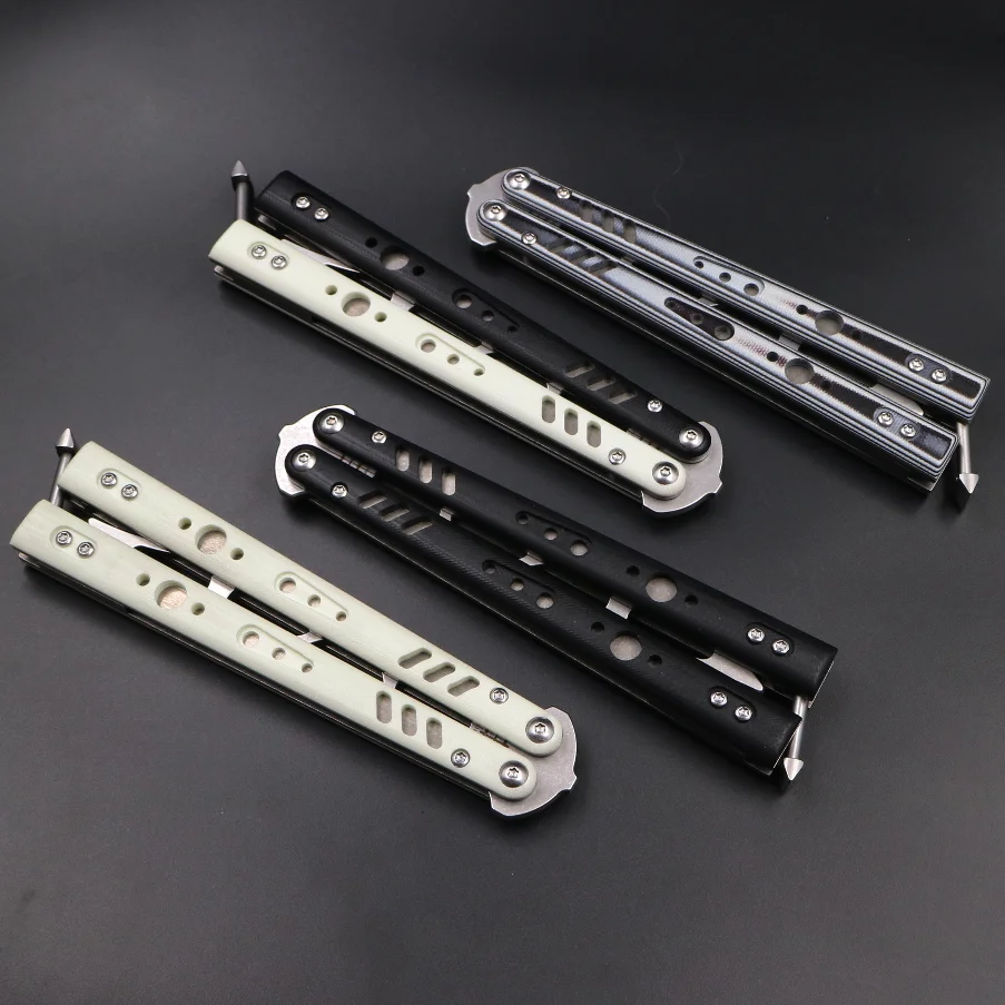 Нож-бабочка Balisong Trainer Flipper BRS Rep Клон-нож репликатора G10 с титановой ручкой лезвие D2