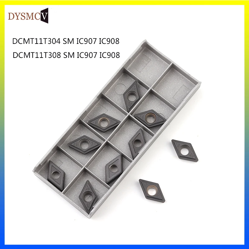 10 шт. DCMT11T308 SM IC907 DCMT11T304 IC908 токарный станок с ЧПУ инструмент|Токарный инструмент| |