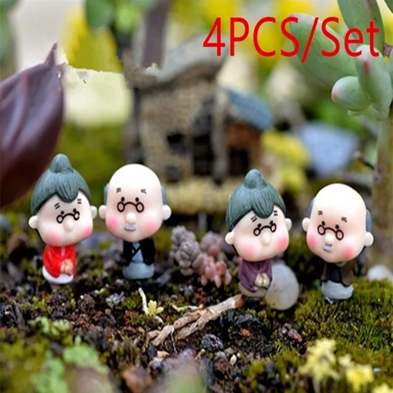 4 шт./компл. искусственная кожа мини дедушка бабушка вместе с сыном комбинация