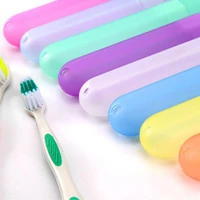2021 candy colors plastic toothbrush case portable travel camping box bathroom toothbrush box household merchandises hot sale