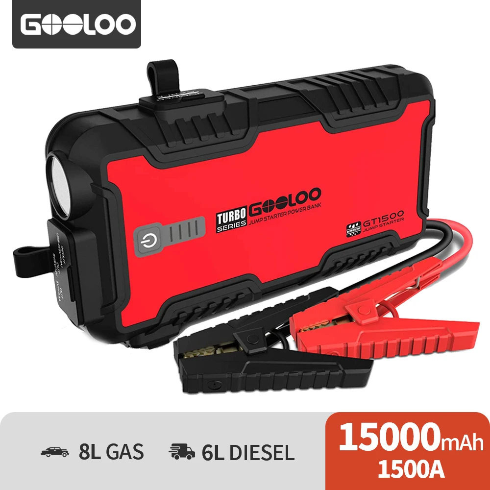Внешний аккумулятор GOOLOO для автомобиля 1500 А зарядное устройство акб зарядка в