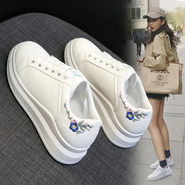 

Женские кроссовки на массивной подошве, кожаные кроссовки в стиле Харадзюку, повседневная обувь для пар, очень хорошее качество, 2021