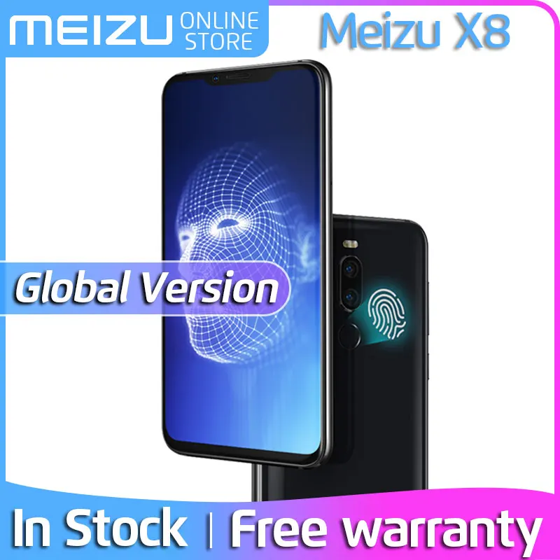 Глобальная версия Meizu X8, 4 ГБ, 64 ГБ, 128 ГБ, 4G, LTE мобильный телефон, Восьмиядерный процессор Snapdragon 710, экран 6,15 дюйма, 2220x1080 P, аккумулятор 3210 мАч