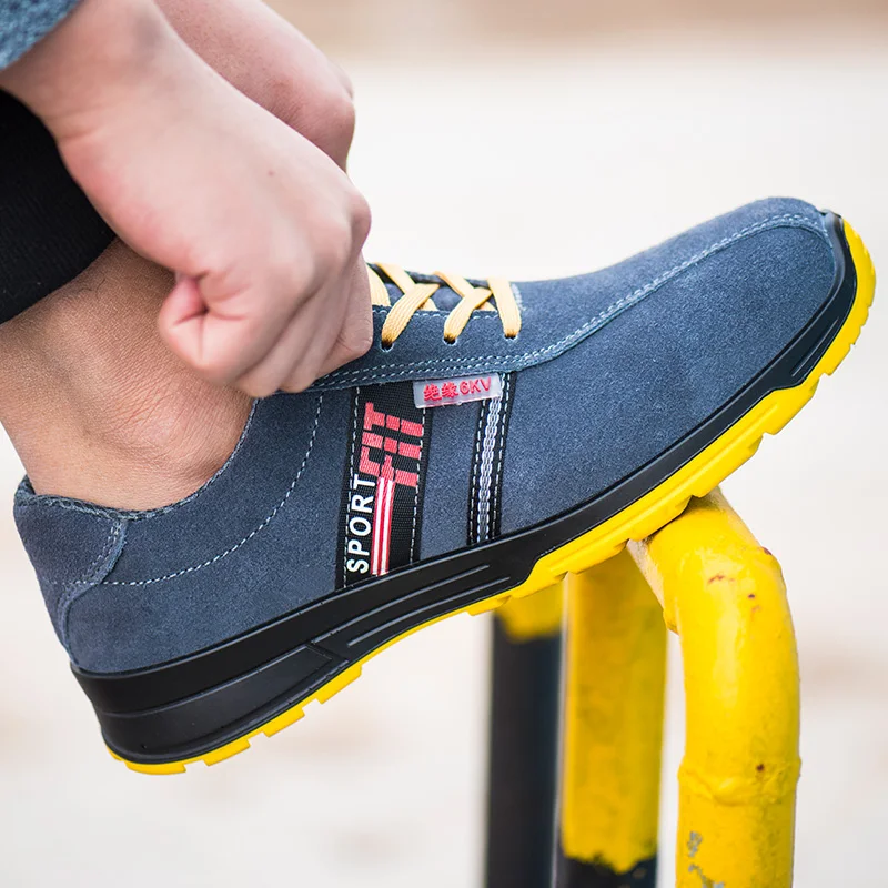 Мужские повседневные дышащие ботинки электрика размера плюс легкие защитные для