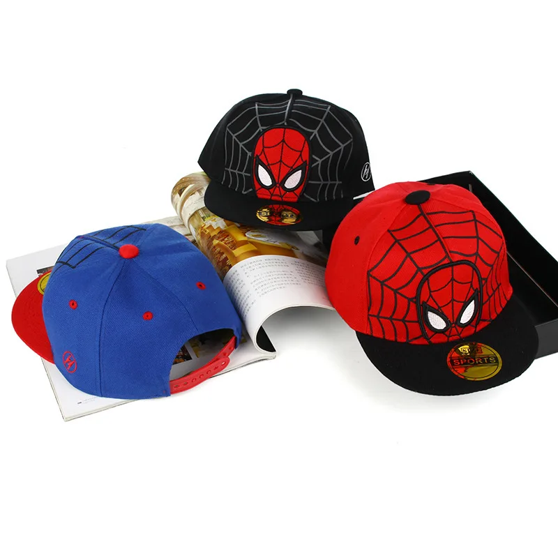 

Super Hero Hat Adjustable Baby Boys Hip-hop Baseball Cap Summer Spring For Baby Girls 2020 Children Spiderman Hats Kid Gifts Cap
