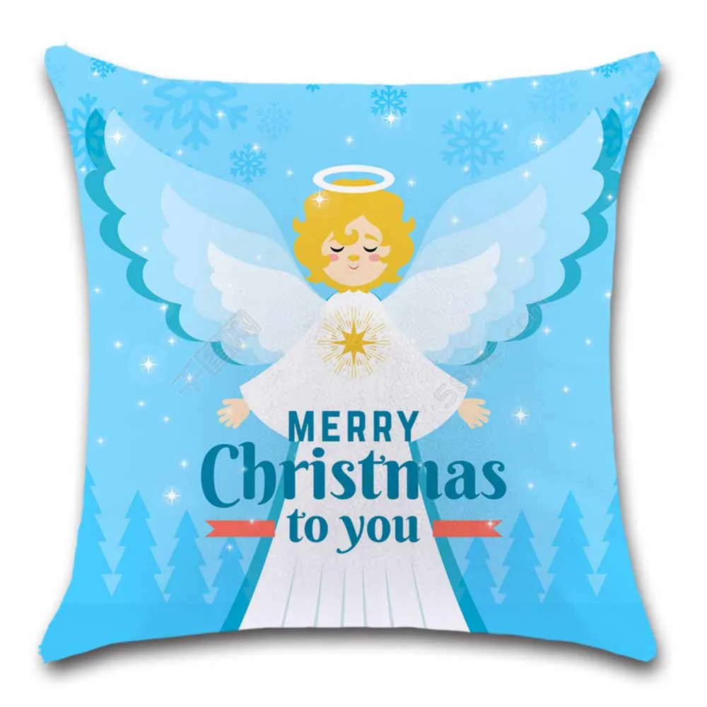 Счастливого Рождества Ангел белая наволочка ДЕКОР стул домашний диван магазин