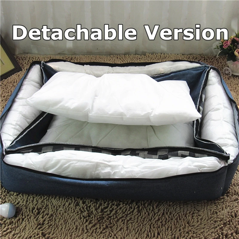 Detachable Version Модная Подушка-кровать для собак, кошек, маленьких, средних и больших собак, щенков, дышащих домашних животных, домашних животных, бульдог, гнездо, диван-одеяло, коврик ZLB04 - Цвет: Detachable Version
