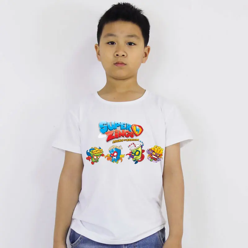 

Hot Sale Super Zings Children's Short Sleeves Oversized T-shirts Tee Tops for Girl's Tshirts for Kids Super Zings Tee Shirts
