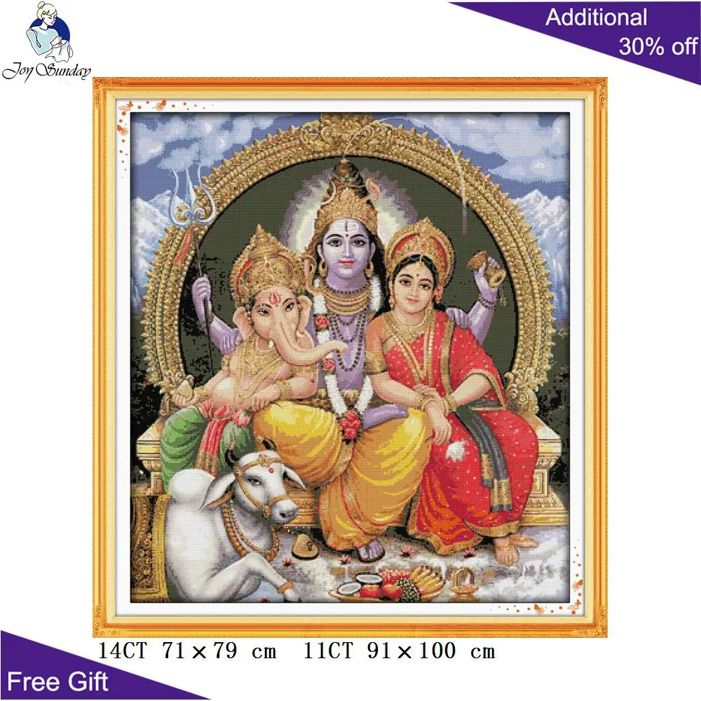 Набор для вышивки крестом Joy Sunday набор домашнего декора багажника Jixiang Kwan yin