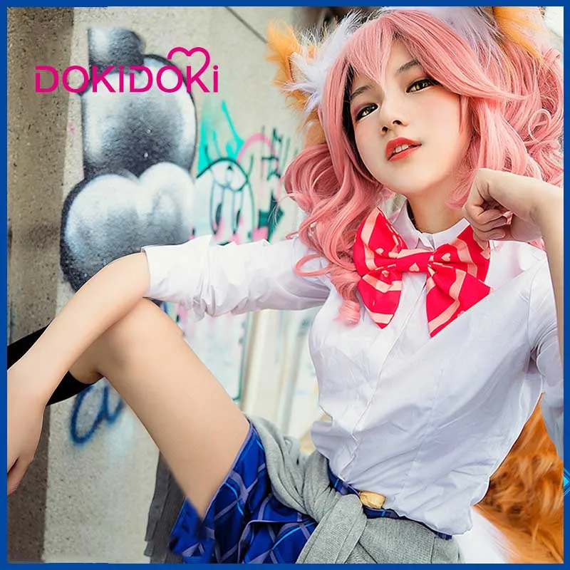 

Игра DokiDoki Fate Косплей тамамо no Mae Shcool форма Fate/большой заказ Fate/Экстра тамамо no Mae Косплей Костюм Хэллоуин