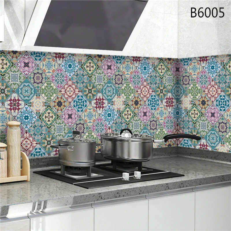 

Kitchen Stickers Oil-Proof Waterproof Vinyl Self-Adhesive Stove Cabinet Marble Wallpaper DIY Bathroom Wall Sticker Decor