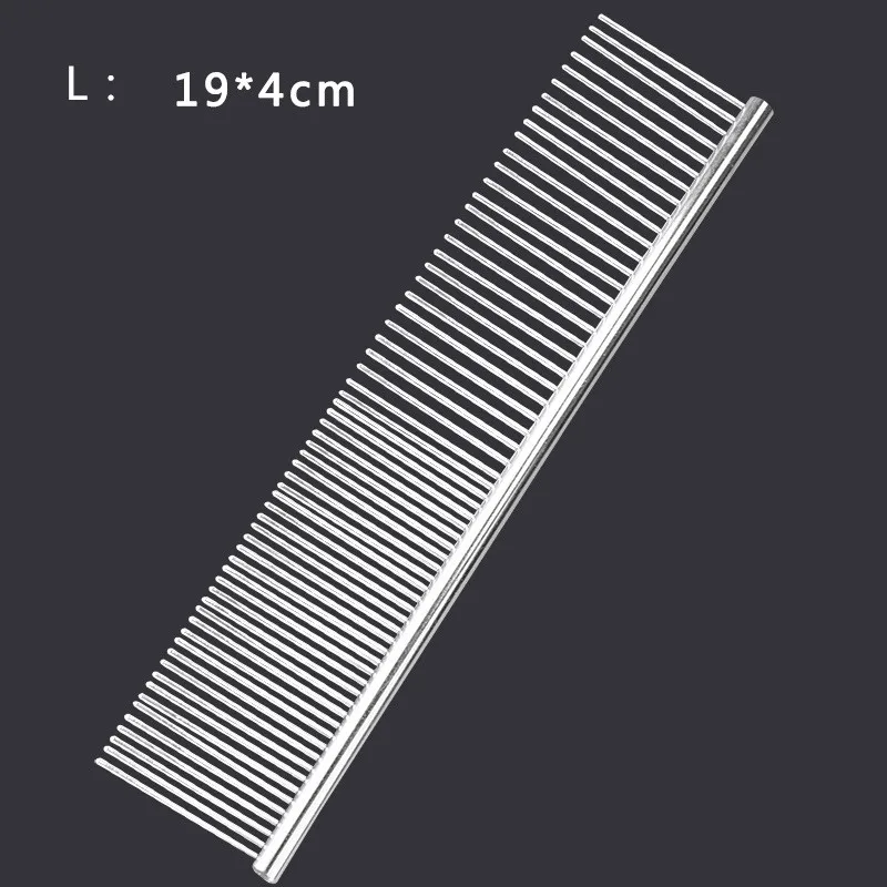 Гладкая расческа из нержавеющей стали для собак и кошек домашних животных|comb for