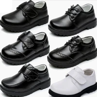 boys performance costumes fashion brogue shoes genuine leather children show shoes formal flat loafer moccasins