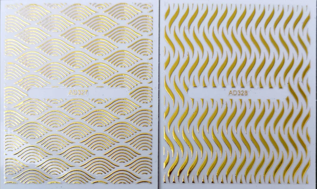 Металлическая самоклеящаяся наклейка для ногтей 26 шт. золотой цвет