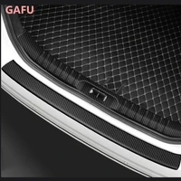 car sticker for nissan x trail xtrail rogue t32 2015 2021 carbon fiber pu inner rear bumper protector plate cover trim